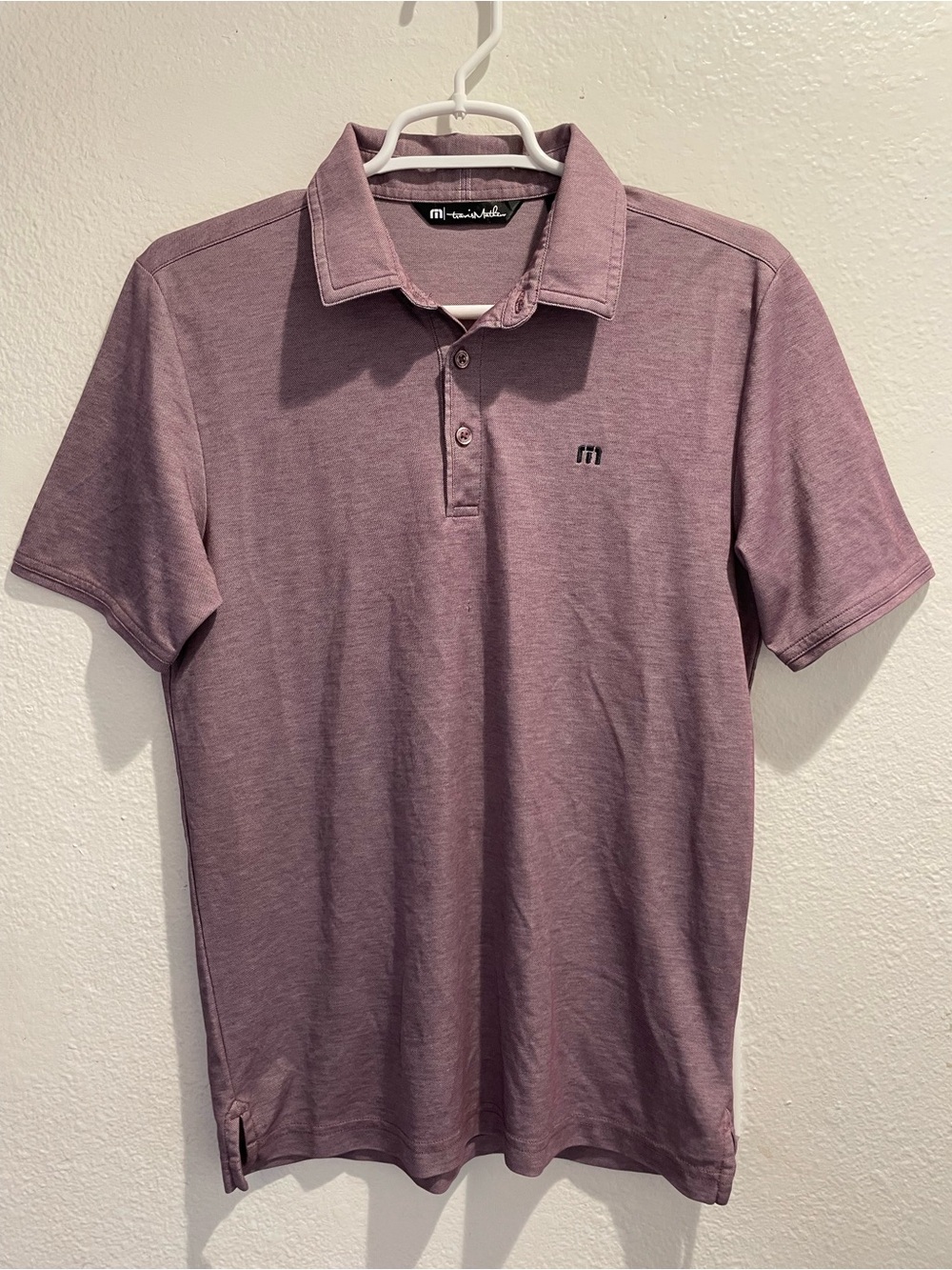 TravisMathew Men's Short Sleeve Polo Shirt Purple Heather Size Small S Golf ⛳
